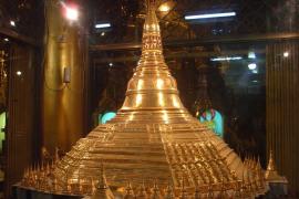 Scale Model of Shwedagon made out of gold. ( Note the security TV cameras.) 